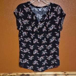 Sonoma Black Floral Women's Blouse